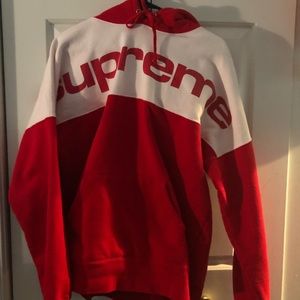 *SOLD* Rare Red Supreme Blocked Hoodie